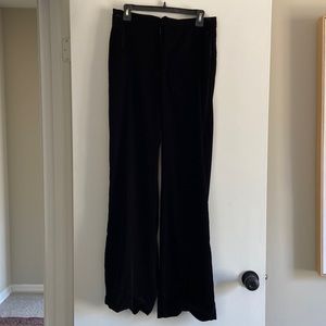 Zara Black Velvet Flare Pants. Size M